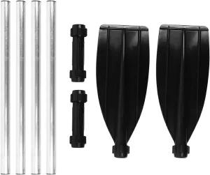125cm/49.2in Canoe Oars Detachable Afloat Oars Paddles Dual End Portable Aluminum Alloy for Boat Kayak Raft Canoe Accessories