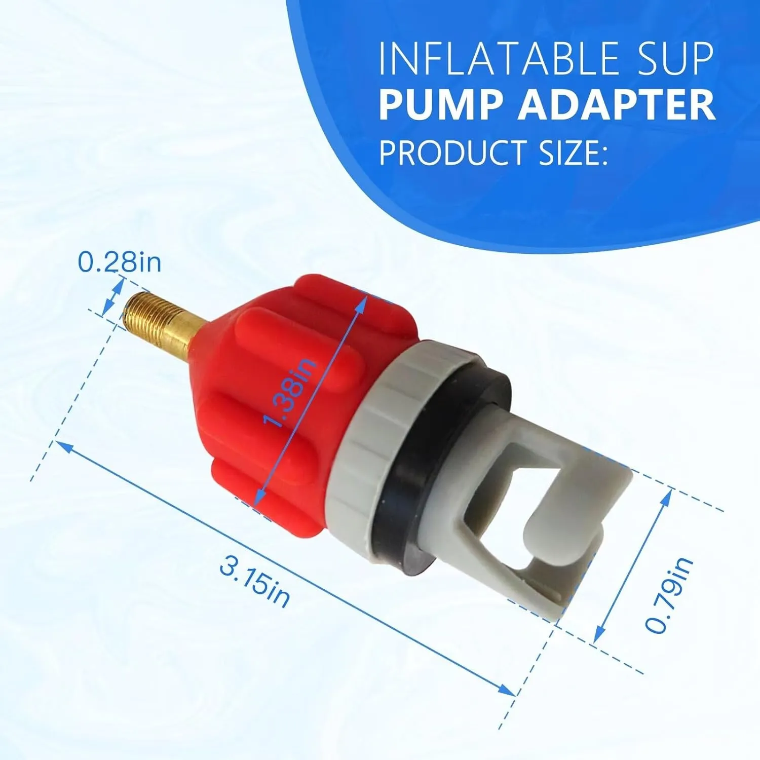 2025 NEW 2x Inflatable Stand Up Paddleboard SUP Pump Adaptor -Universal Standard Schrader Air Valve Adapter Pumping Head Connector Converter for Inflating Boat, Kayak, Surfboard, Bed, Car Tire, Orange