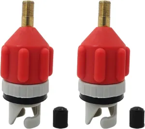 2025 NEW 2x Inflatable Stand Up Paddleboard SUP Pump Adaptor -Universal Standard Schrader Air Valve Adapter Pumping Head Connector Converter for Inflating Boat, Kayak, Surfboard, Bed, Car Tire, Orange