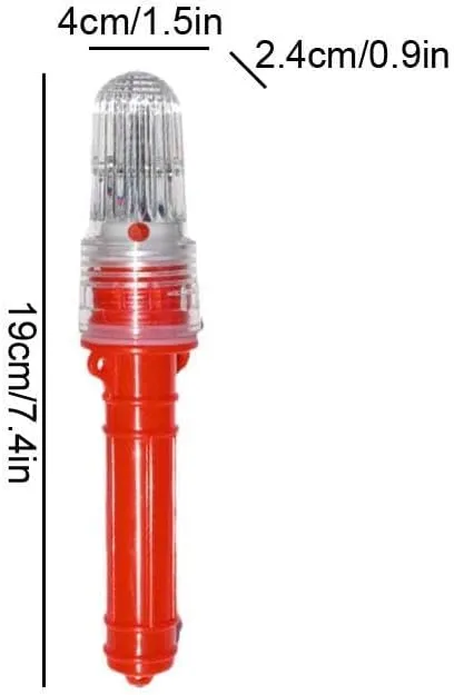 3 PCS Boat Flares, Boat Strobe & Safety Lights,Electronic Distress Flare Day/Night Use for Boating, Fishing Nets, Life Rafts & Buoys - Red Aerial & Handheld Signals