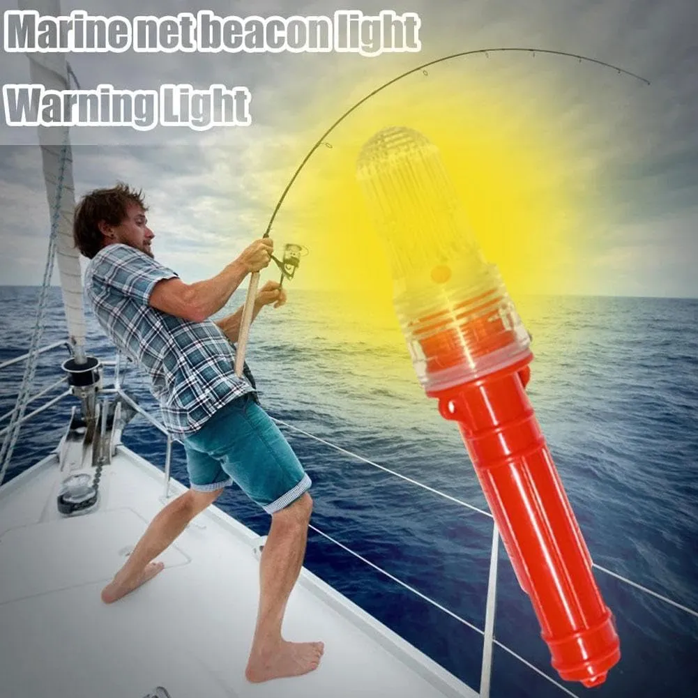 3 PCS Boat Flares, Boat Strobe & Safety Lights,Electronic Distress Flare Day/Night Use for Boating, Fishing Nets, Life Rafts & Buoys - Red Aerial & Handheld Signals