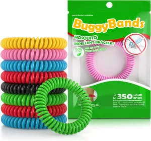 30 Pack Mosquito Repellent Bracelets, DEET-Free Waterproof Bands, Individually Wrapped