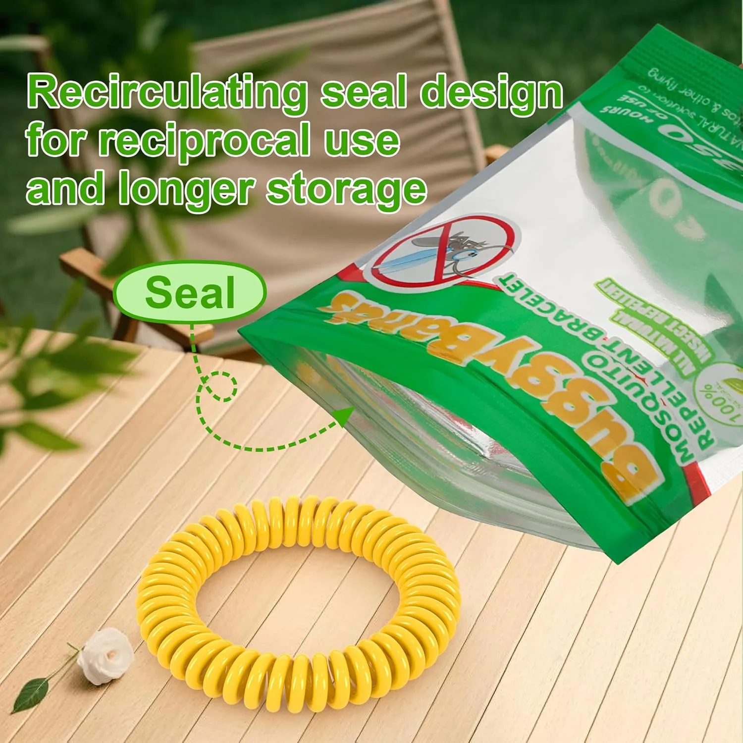 30 Pack Mosquito Repellent Bracelets, DEET-Free Waterproof Bands, Individually Wrapped