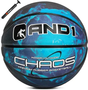 AND1 Chaos Basketball: Official Regulation Size 7 (29.5 inches) Rubber - Deep Channel Construction Streetball, Made for Indoor Outdoor Basketball Games