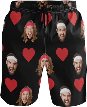 Custom Photo Mens Swim Trunks Personalized Beach Board Shorts Swim Shorts