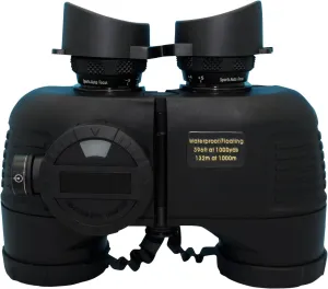 Hooway 7x50 HD Waterproof Military Marine Binoculars w/Internal Rangefinder & Compass for,Bird Watching,Boating and More(Black)