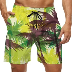Men's Swim Trunks Quick Dry Swimming Trunks Upside Down Pineapple Beach Shorts with Mesh Lining and Pockets