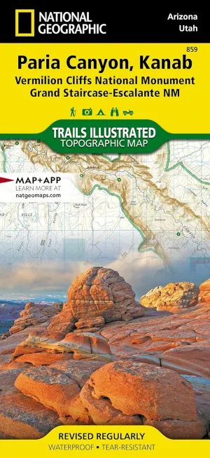 Paria Canyon, Kanab Map [Vermillion Cliffs National Monument, Grand Staircase-Escalante National Monument] (National Geographic Trails Illustrated Map, 859) Map  Folded Map, December 12, 2019