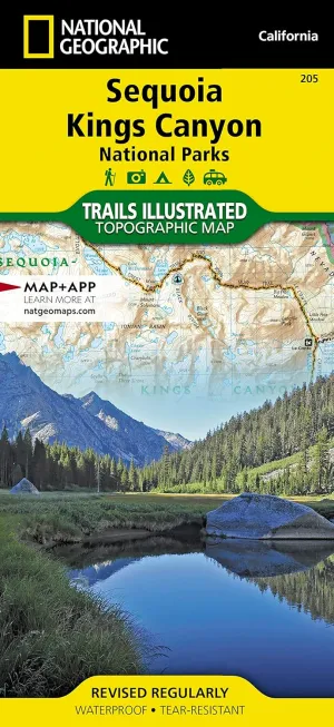 Sequoia and Kings Canyon National Parks Map (National Geographic Trails Illustrated Map, 205) Map  Folded Map, January 1, 2023