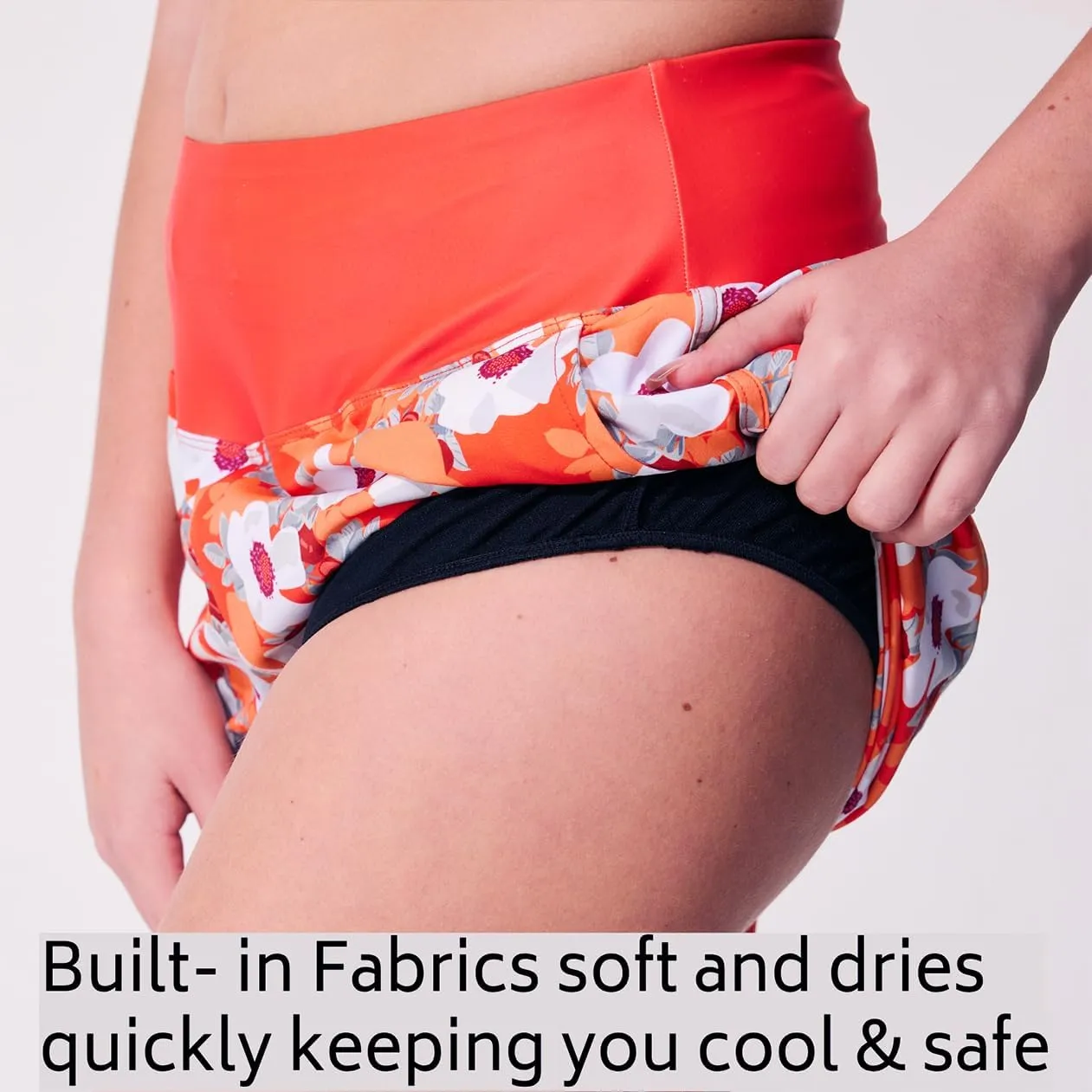 Swim Shorts Women High Waisted Tummy Control Swim Board Shorts Quick Dry Bathing Suit Swimwear Bottoms with Liner