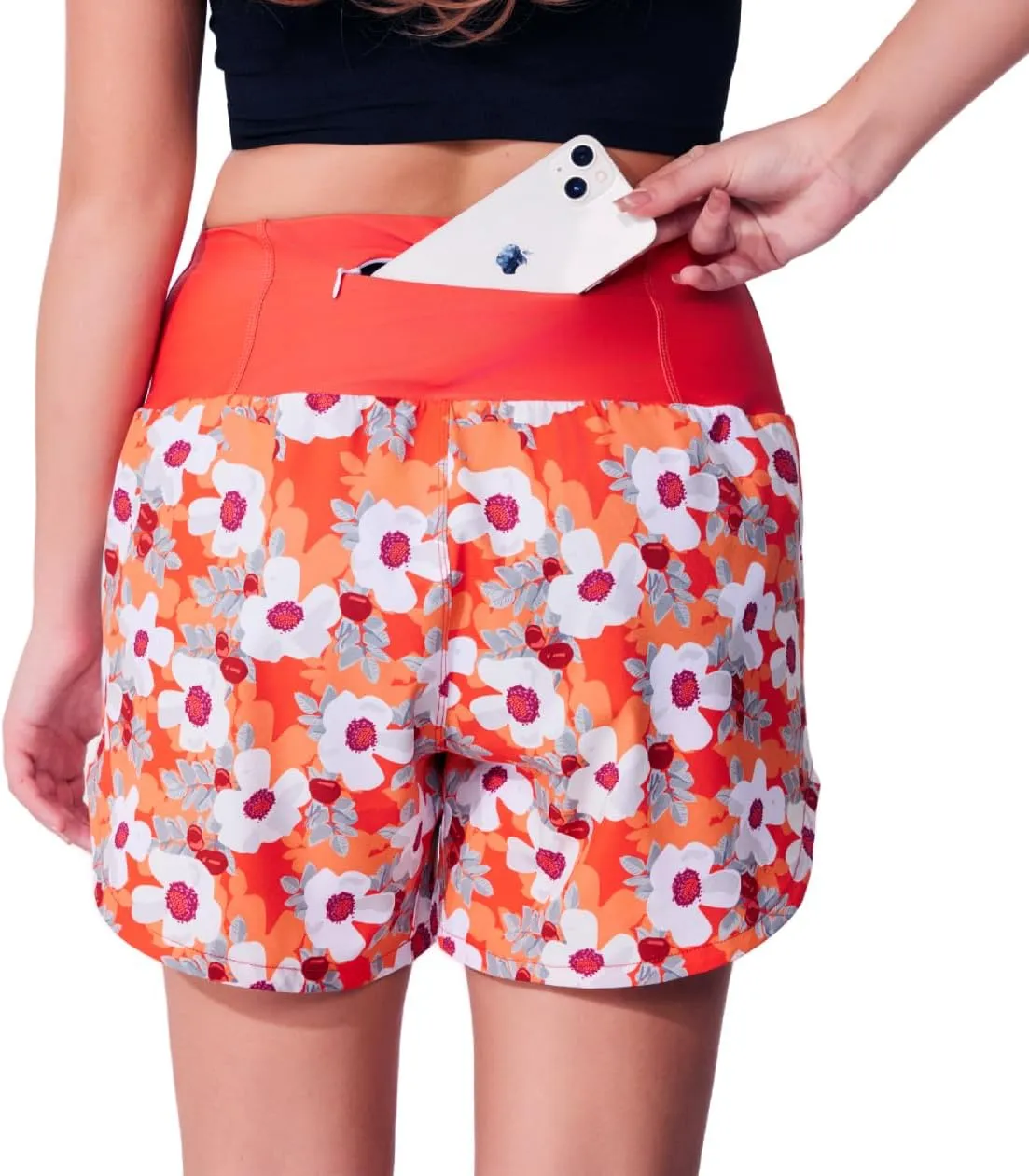 Swim Shorts Women High Waisted Tummy Control Swim Board Shorts Quick Dry Bathing Suit Swimwear Bottoms with Liner